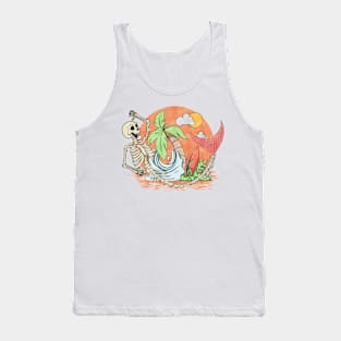 Tropical Mermaid Skeleton Tank Top